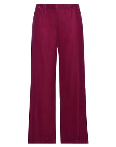 Maison Laviniaturra Woman Pants Magenta Size 10 Viscose, Silk In Red