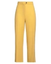 Maison Laviniaturra Woman Pants Ocher Size 10 Wool In Yellow