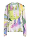 Maison Laviniaturra Woman Shirt Lime Green Size 10 Silk, Polyester In Green