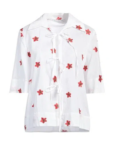 Maison Laviniaturra Woman Shirt White Size 8 Cotton