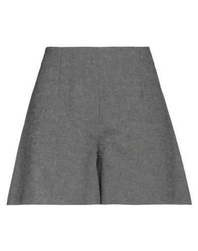 Maison Laviniaturra Woman Shorts & Bermuda Shorts Lead Size 8 Cotton, Viscose In Grey