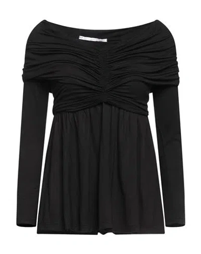 Maison Laviniaturra Woman T-shirt Black Size 8 Viscose, Elastane