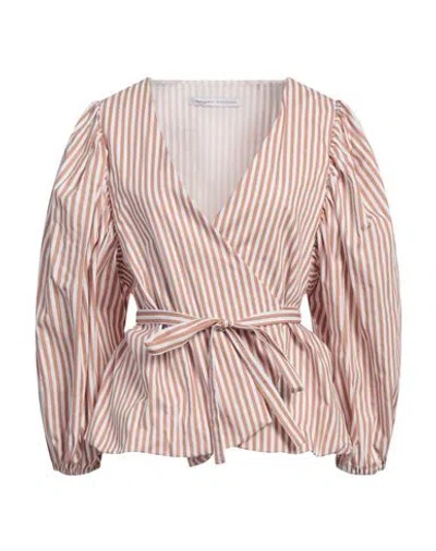 Maison Laviniaturra Woman Top Camel Size 10 Cotton In Beige
