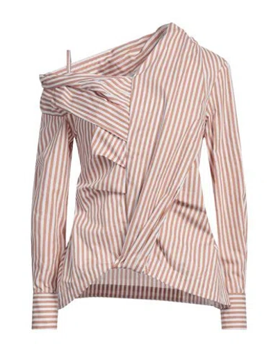 Maison Laviniaturra Woman Top Camel Size 6 Cotton In Beige