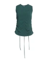 Maison Laviniaturra Woman Top Dark Green Size 10 Viscose, Elastane