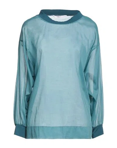 Maison Laviniaturra Woman Top Deep Teal Size 4 Viscose, Polyamide, Elastane In Green