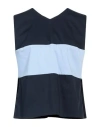 Maison Laviniaturra Woman Top Midnight Blue Size 8 Cotton, Polyamide, Elastane In Blue