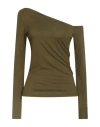 Maison Laviniaturra Woman Top Military Green Size 10 Viscose, Elastane In Green