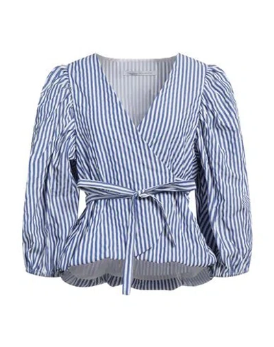 Maison Laviniaturra Woman Top Navy Blue Size 6 Cotton