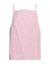 Maison Laviniaturra Woman Top Pink Size 10 Cotton