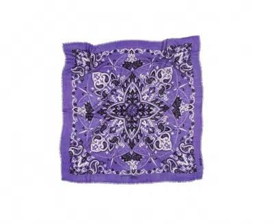 Maison Lecomte Flament Bandana Scarf In Purple In Multi