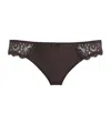 Maison Lejaby Cotton Lace-detail Gaby Briefs In Burgundy