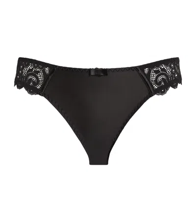 Maison Lejaby Lace-detail Gaby Briefs In Black