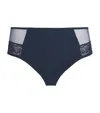 Maison Lejaby Lace-detail Tanga Nudite Shorty Briefs In Blue