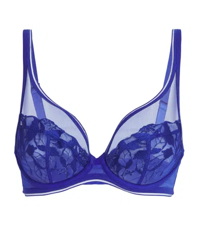 Maison Lejaby Lace Sin Underwired Bra In Blue