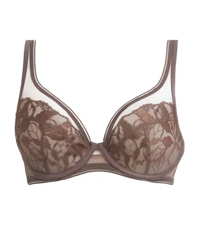 Maison Lejaby Lace Sin Underwired Bra In Brown
