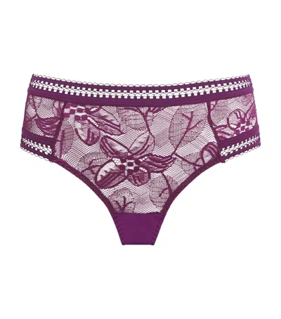 Maison Lejaby Lace Songe Briefs In Purple
