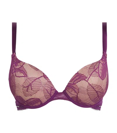 Maison Lejaby Lace Songe Push-up Bra In Purple