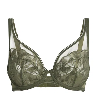 Maison Lejaby Tulle Sin Underwired Bra In Green