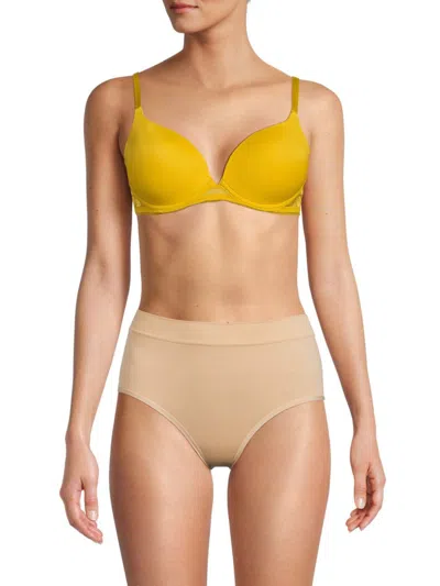 Maison Lejaby Women's Lace Trim Push Up Bra In Ocre