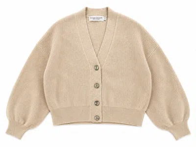 Maison Lointaine Women's Brown Cardigan - Comfy Chic Dune - Pure Prestige Cashmere