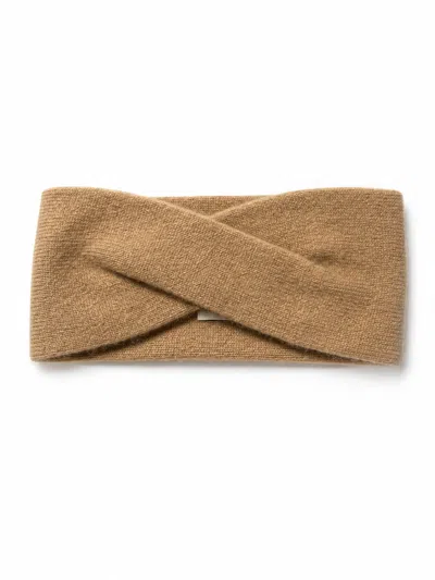 Maison Lointaine Women's Brown Hairband Badain Colour - Pure Cashmere