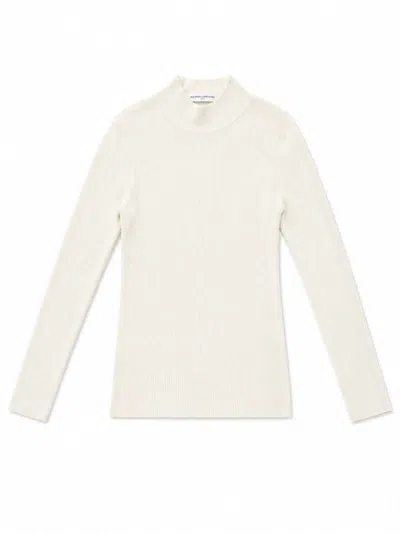 Maison Lointaine Women's White Comfy Charmer High-neck Sweater - Pure Cashmere