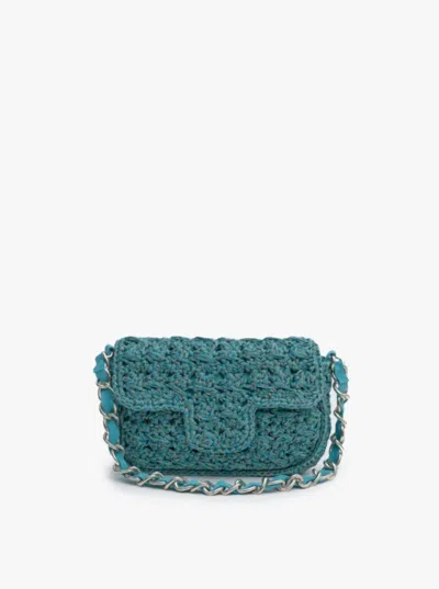 Maison Lurex Women's Fenice Between-two Shoulder Strap Bag In Azure Jasper In Multi
