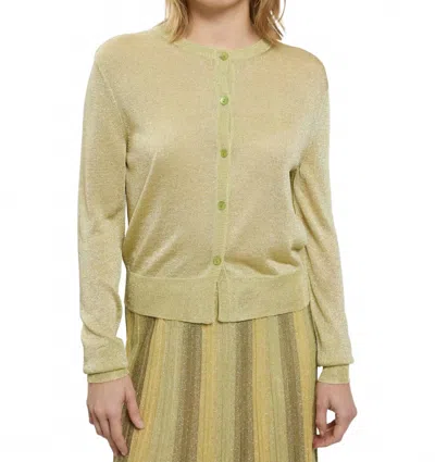 Maison Lurex Women's Gala Lurex Cardigan In Lime In Green