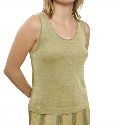 Maison Lurex Women's Gala Lurex Tank Top In Lime In Green