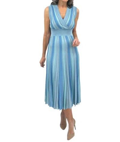 Maison Lurex Women's Gala Lurex Wrap-over Dress In Sky Blues In Multi
