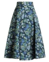 Maison Lydia Woman Midi Skirt Navy Size 6 Polyester In Blue
