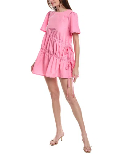 Maison Maar Drawstring Mini Dress In Pink