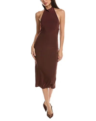 Maison Maar Sleeveless Midi Dress In Brown