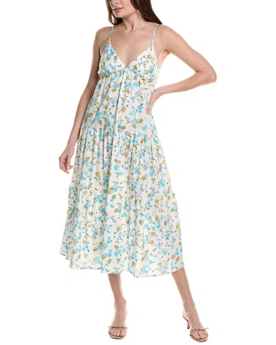Maison Maar Tiered Midi Dress In White