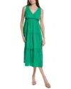 Maison Maar Tiered Midi Dress In Green