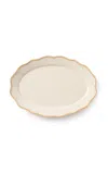 Maison Madison Colette Ceramic Platter In Off-white