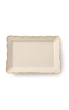 Maison Madison Colette Ceramic Platter In Off-white