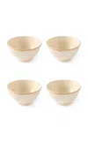 Maison Madison Colette Set-of-four Ceramic Cereal Bowls In Off-white
