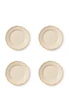 Maison Madison Colette Set-of-four Ceramic Side Plates In Off-white