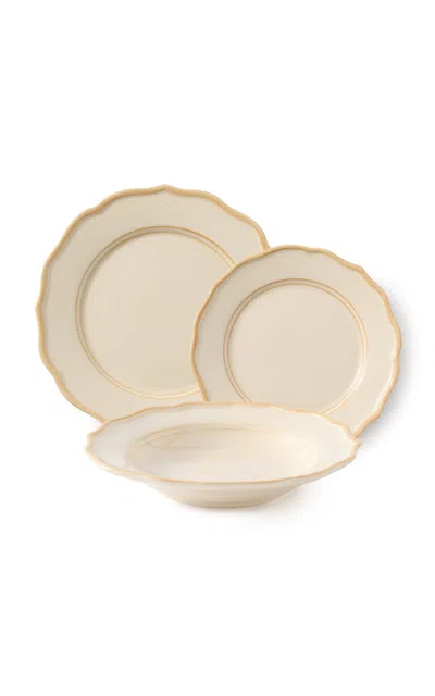 Maison Madison Colette Set-of-twelve Plate And Bowl Set In White