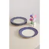 Maison Madison Home Beatrix 10.5'' Dinner Plate Set Of 4 In Blue/cream