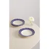 Maison Madison Home Beatrix 9,2'' Pasta Bowl Set Of 4 In Blue/cream