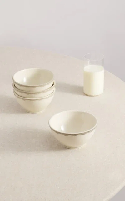 Maison Madison Home Cereal Bowl Set Of 4 In White