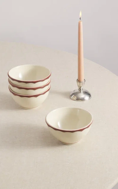 Maison Madison Home Cereal Bowl Set Of 4 In White