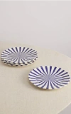 Maison Madison Home Mafalda 10.5'' Dinner Plate Set Of 4 In Blue/cream