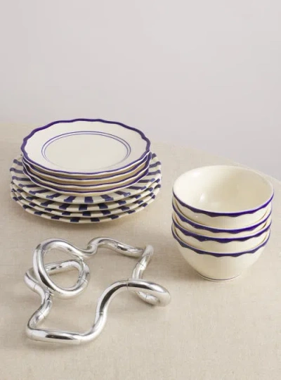 Maison Madison Home Mix And Match 12 Piece Set With Cereal Bowl In Starburst/solid/solid