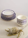 Maison Madison Home Mix And Match 12 Piece Set With Cereal Bowl In Striped/solid/solid