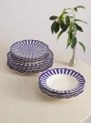 Maison Madison Home Riviera 12 Piece Set With Pasta Bowl In Blue/geometric