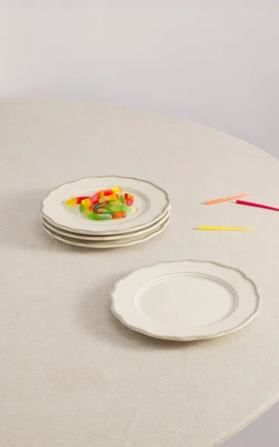 Maison Madison Home Side Plate Set Of 4 In White